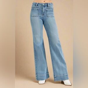 NWT RISEN Light Wash High Rise Wide Leg Jeans